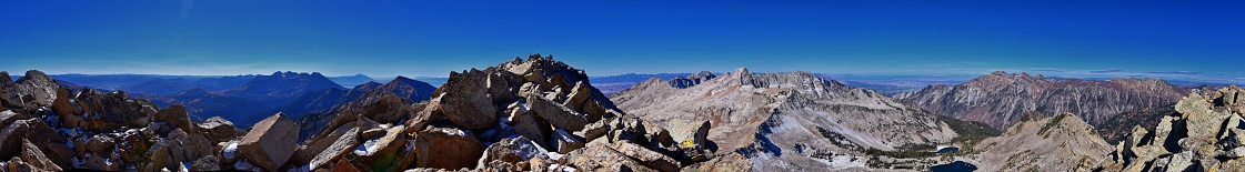 Gyachung Kang mountain landscape in Everest or Khumbu region in Himalaya, Nepal and China border