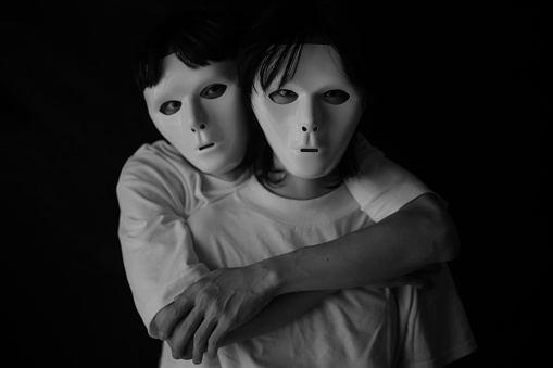 Masked couple image