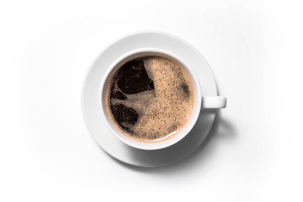 istock Black coffee isolated on a white background. 1286808975