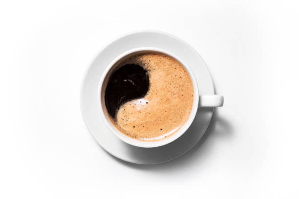 istock Black coffee isolated on a white background. 1286809005