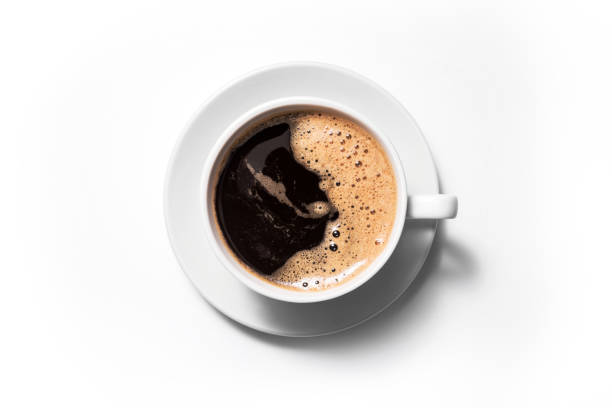 istock Black coffee isolated on a white background. 1286809032