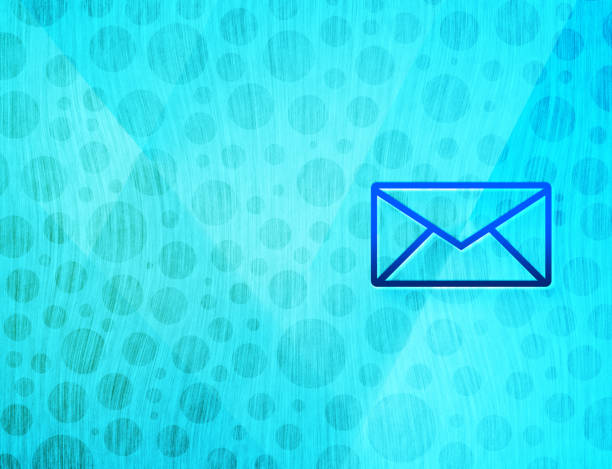istock Email icon shiny bubble abstract cyan blue background wet aqua texture illustration 1286815380