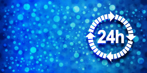 istock 24 hours delivery icon special glossy bokeh blue banner background glitter shine illustration 1286816075