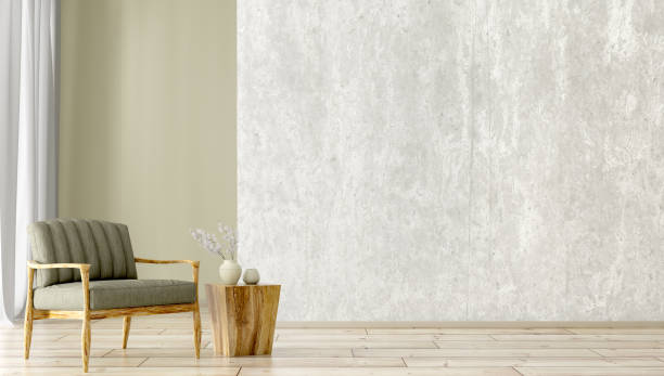 istock Interior of living room with armchair 3d rendering 1286821976