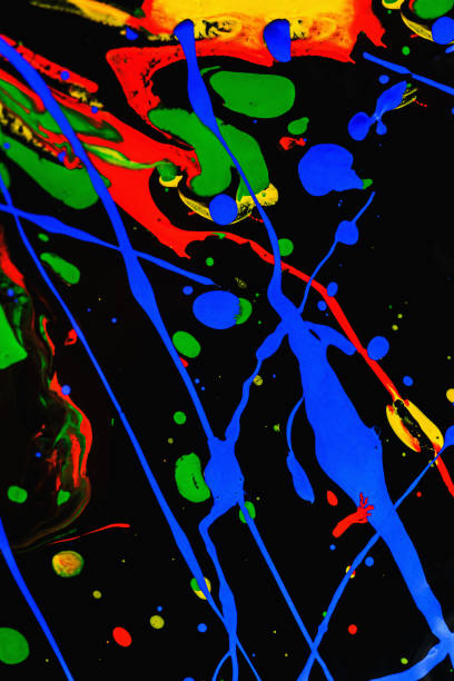 istock Abstract expression colorful splash background. bright Watercolor background illustration. dripping technique. 1286827010