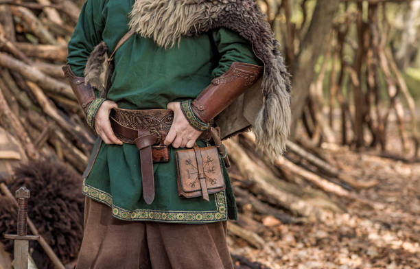 istock A close-up of an unknown viking warrior and his weapons 1286829402