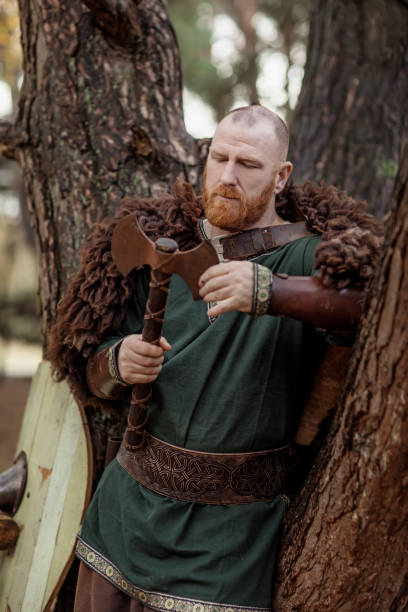 istock An individual viking warrior guard in the forest 1286830491