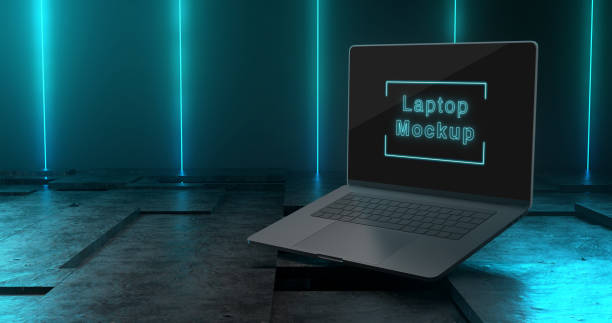 istock 3d rendering of Laptop mockup. 1286832066