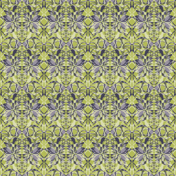 istock Ornamental revivalist version of traditional style damask. Elegant seamless vector patterns in monochrome color combination. 1286836682