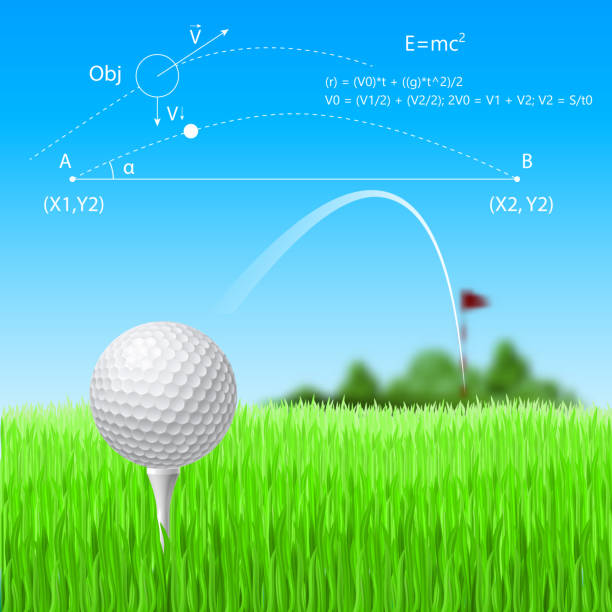 ilustrações de stock, clip art, desenhos animados e ícones de golf ball - drive