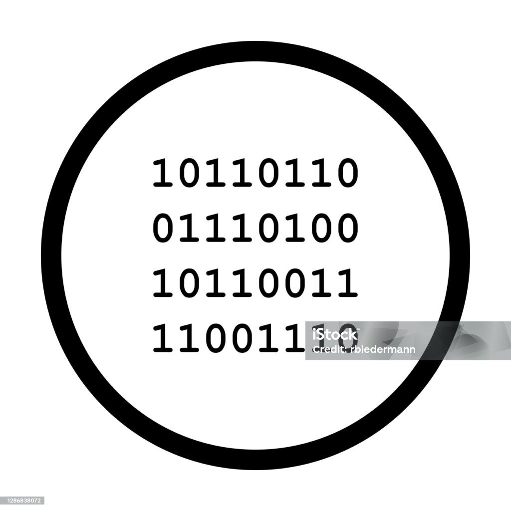 Bit In Coding Binary Code And Circle Stock Illustration - Download Image Now - Binary ...
