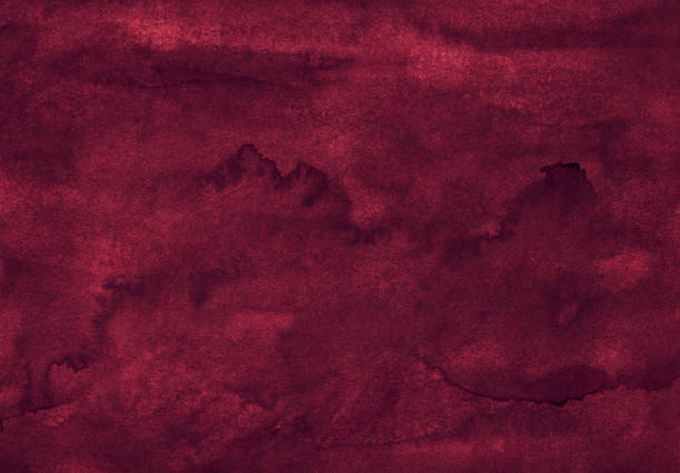 istock Watercolor deep maroon texture background hand painted. Watercolour dark red color backdrop. 1286839754