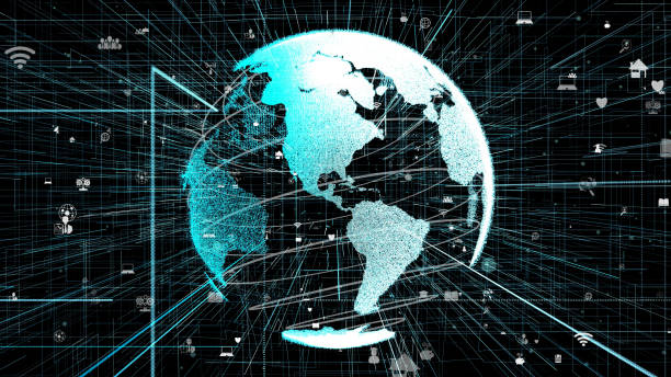 istock Global online internet network and internet of things IOT concept 1286841661