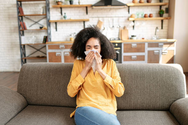 istock African-American girl got sick, caught a cold 1286842838