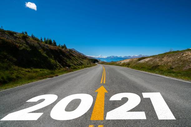 istock 2021 New Year road trip travel and future vision concept . 1286844122