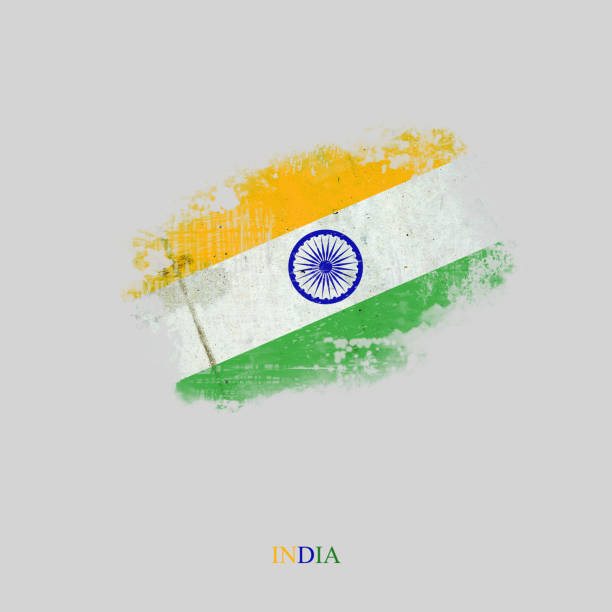 istock Grunge Flag Of India. Isolated on gray Background 1286845077