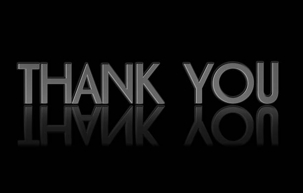 istock Thank you lettering with reflection on black background 1286845627