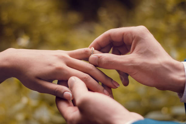 istock The girl wearing engagement ring 1286848240