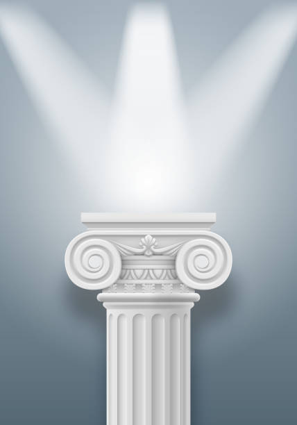 illustrazioni stock, clip art, cartoni animati e icone di tendenza di colonna bianca - stability architecture roman decoration