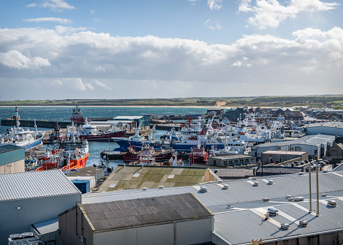 View of Fraserburgh from the top of the old lighthouse, Aberdeenshire, Scotland - Sep 19 2018
