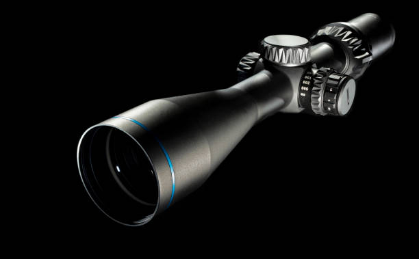 istock rifle scope on a dark background quartering toward viewer 1286854891