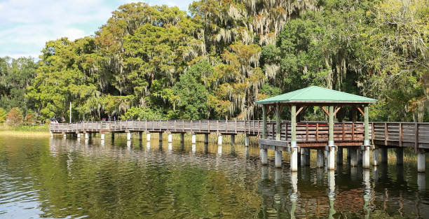 istock Scenic walkway at Palm Island Park 1286861762