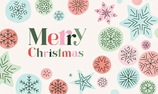 Vector illustration of Christmas background with snowflakes