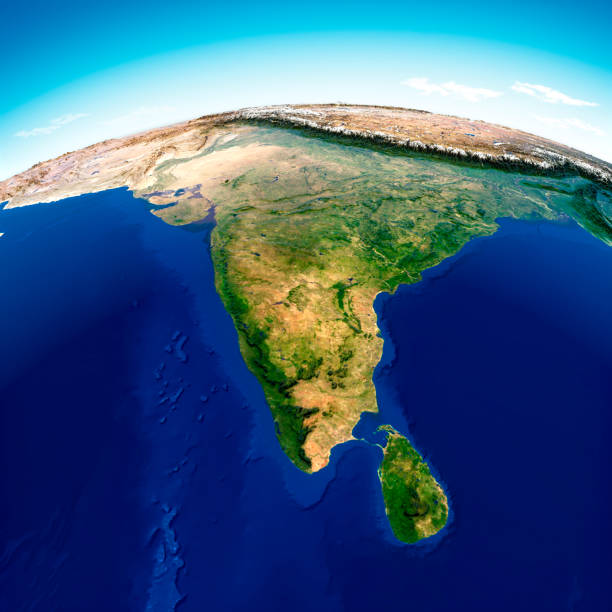 istock Globe map of Asia, satellite view, geographical map, physics. Cartography, relief atlas. 3d render. Thailand, Laos, Cambodia, China 1286868381