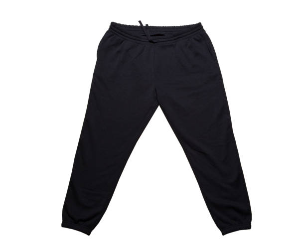 Male sweatpants over white background copy space