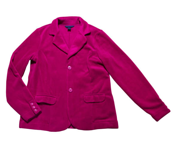 istock Pink jacket close up isolated on white background 1286871646