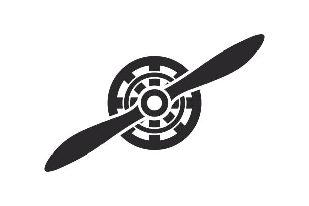 Aircraft propeller. Simple icon. Flat style element for graphic design. Vector EPS10 illustration