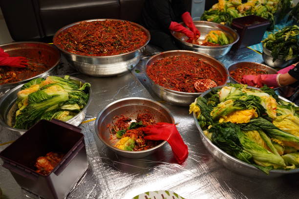 istock Gimjang - Korean tradition, Making kimchi at home 1286881243