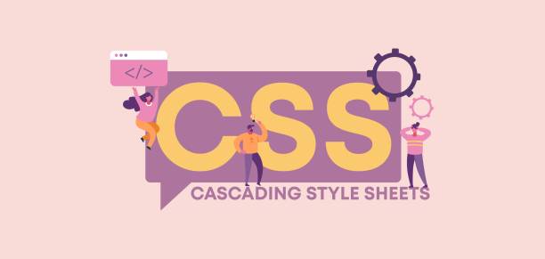 CSS cascading style sheets. Programming and coding technologies development of online applications. CSS cascading style sheets. Programming and coding technologies development of online applications web digital graphic scripts and business monitoring interfaces poster mobile vector applications. cascading style sheets stock illustrations