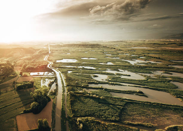 istock pond aerial view in italy 1286892610