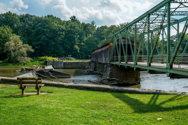 istock The Harpersfield Covered Bridge 1286893692