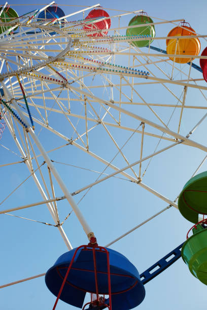 istock Ferris wheel in public amusement park. Low angle view 1286904238