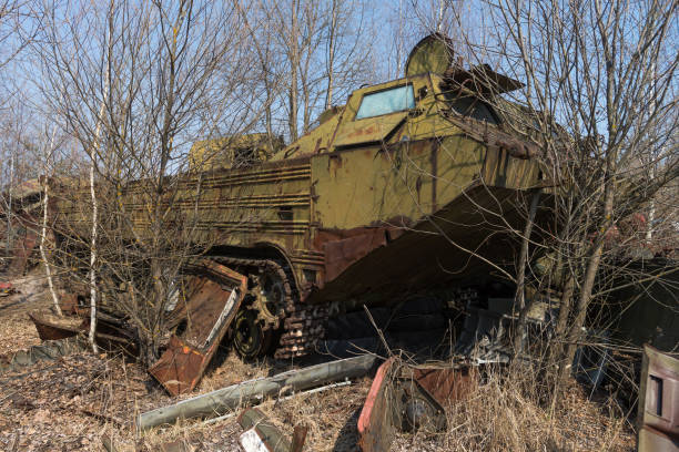 istock Rossokha radioactive vehicles graveyard in Chernobyl 1286904369
