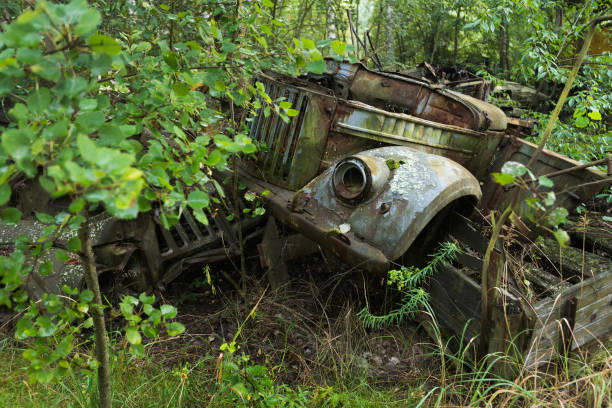 istock Rossokha radioactive vehicles graveyard in Chernobyl 1286904428