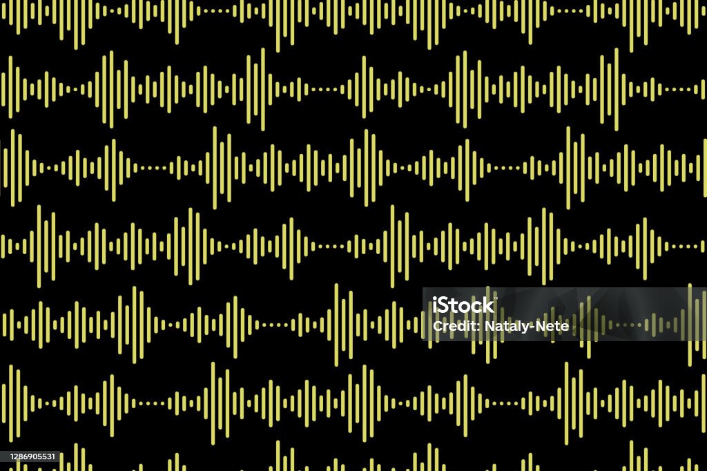 Sound Wave Pattern Pattern Seamless Pattern Of Sound Waves Stock Illustration - Download Image Now ...