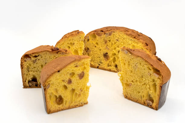 istock Panettone with marron glace  isolated on white 1286908108