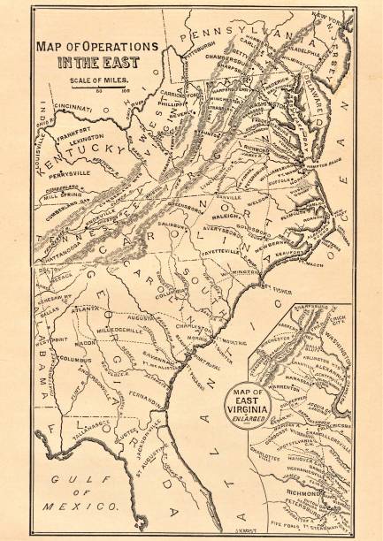 istock American Civil War Map of Operations in the West 1286911641
