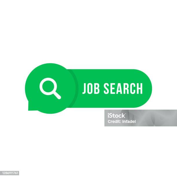 Search Job Button Green Job Search Simple Button Stock Illustration - Download Image Now ...