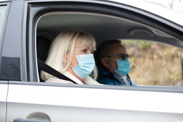istock Mature Couple Inside the Car 1286912965