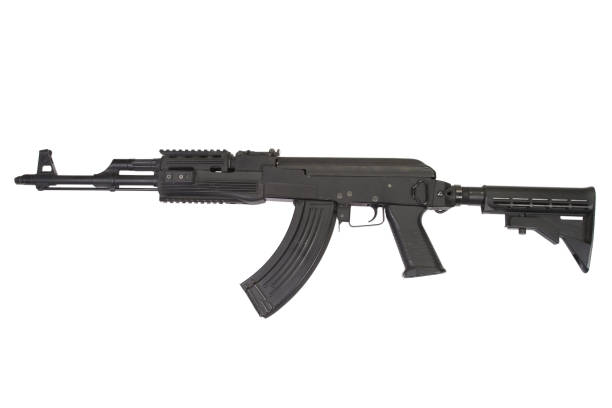 istock Rare first model AK - 47 assault rifle with modern tactical accessories 1286914172