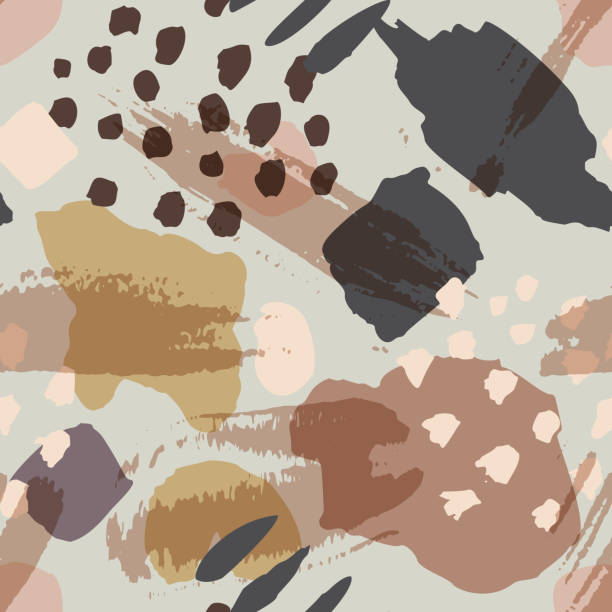 手描きのスケッチ形状を持つ淡い色のパターン - collage blob backgrounds creativity点のイラスト素材／クリップアート素材／マンガ素材／アイコン素材