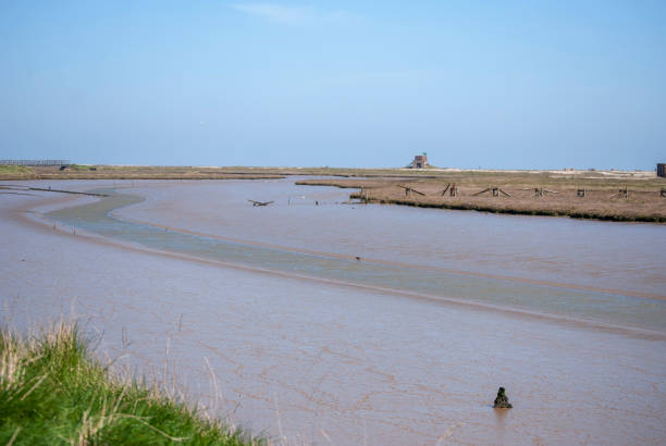 The River Alde at Orford Ness in Suffolk, UK