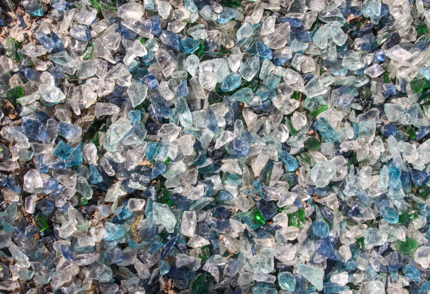 istock Glass stones. Crystal mineral natural rough colorful surface 1286926976