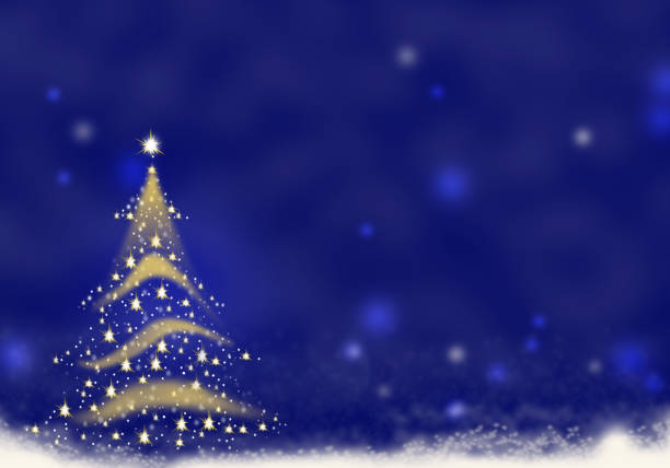 istock Christmas tree gold formed from stars background christmas illustration 1286928557