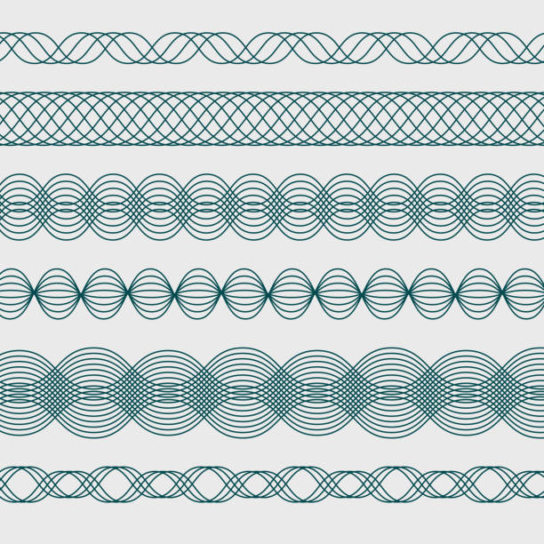 Set of Vintage background, Vector line guilloche border money and financial frames and ornaments. Element design for Certificate, Money, Diploma, Voucher, decorative frames, money and success Set of Vintage background, Vector line guilloche border money and financial frames and ornaments. Element design for Certificate, Money, Diploma, Voucher, decorative frames, money and success banking borders stock illustrations