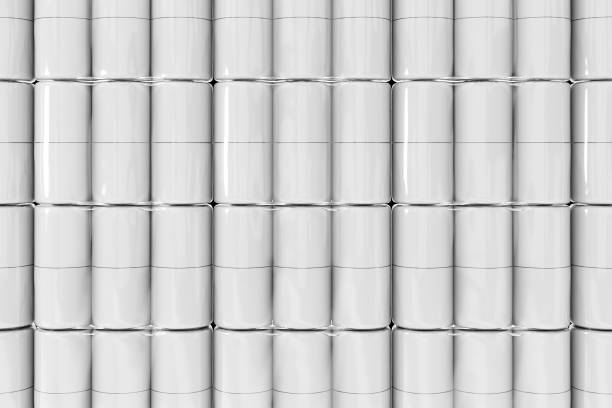 3d rendering white toilet paper packages background